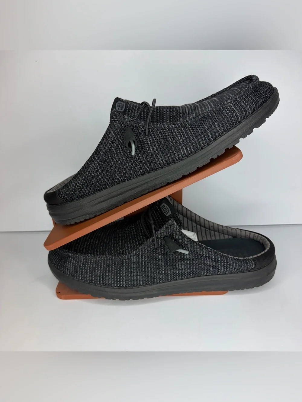 HEY DUDE Wally Slip Stretch Sox Size 14 Men Slip On Loafer Shoes Black